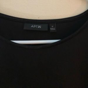 Fit and flare black formal dress with pockets